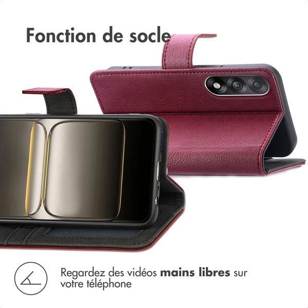 imoshion Étui de télephone portefeuille de luxe OnePlus Nord 5 - Bordeaux