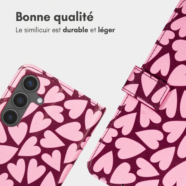 imoshion Étui de télephone portefeuille Design Samsung Galaxy S24 - Hearty Blush