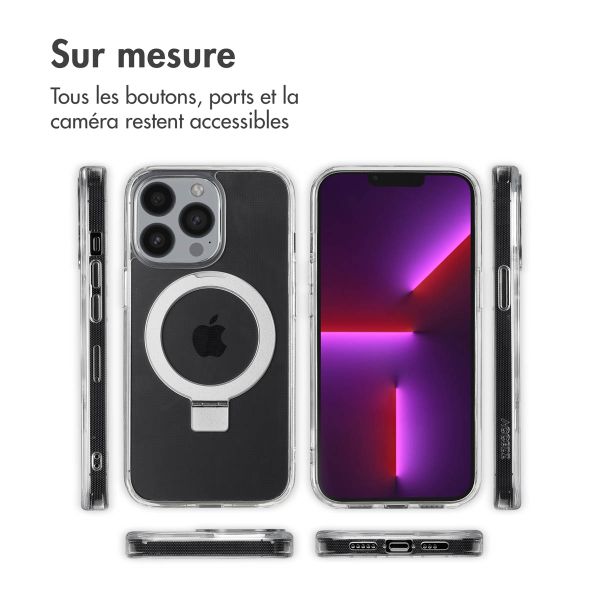 Accezz Coque Ring Stand avec MagSafe Apple iPhone 13 Pro - Transparent
