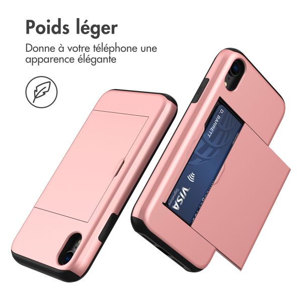 imoshion Coque arrière avec porte-cartes Apple iPhone Xr - Rose Doré