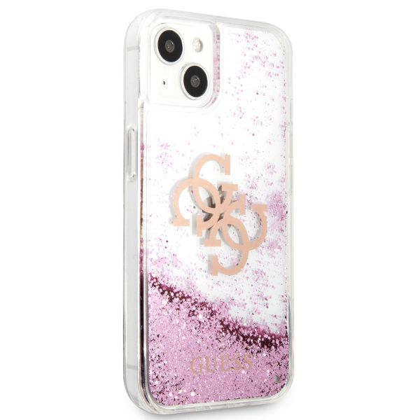 Guess Coque 4G Logo Liquid Glitter iPhone 13 Mini - Pink