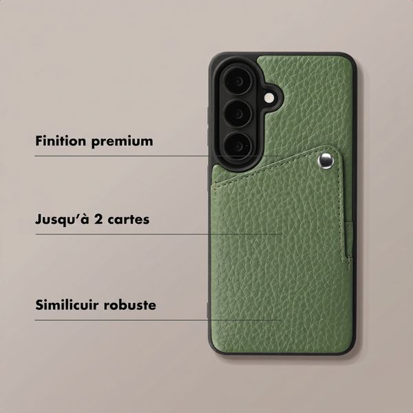 Selencia Coque Riva avec porte-cartes Samsung Galaxy S26 - Sage Green