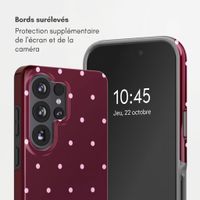 Selencia Coque arrière Vivid Samsung Galaxy S26 Ultra - Happy Dots Burgundy