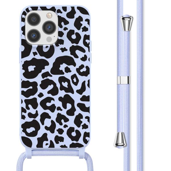 imoshion Coque design en silicone avec cordon iPhone 13 Pro Max - Animal Lila