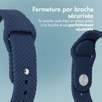 imoshion Bracelet tressé en silicone Apple Watch Series 1 t/m 9 / SE (38/40/41 mm) | Series 10 / 11 (42 mm) - Bleu foncé