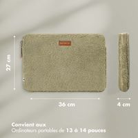 Selencia Pochette ordinateur Teddy 13-14 pouces - Sage Green