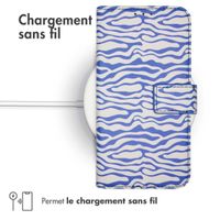 imoshion ﻿Étui de téléphone portefeuille Design Samsung Galaxy S9 - White Blue Stripes