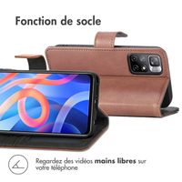 imoshion Étui de téléphone portefeuille Luxe Xiaomi Redmi Note 11 (4G) / Note 11S (4G) - Brun