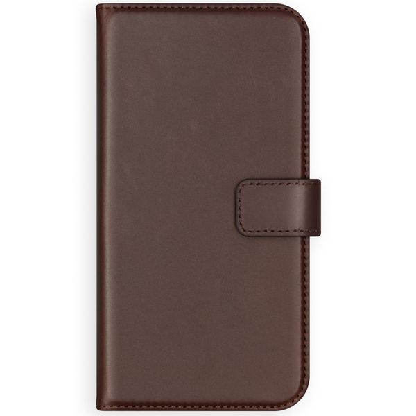 Selencia Étui portefeuille en cuir véritable Apple iPhone 12 Mini - Marron