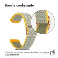 imoshion Bracelet élastique en nylon Samsung Galaxy Watch 7 40/44 mm - Vert / Jaune