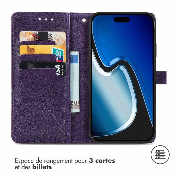 imoshion Etui de télephone Mandala Apple iPhone 15 - Violet