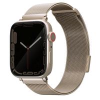 Uniq Bracelet Dante Mesh Milanese en acier Apple Watch Series 1 t/m 9 / SE (38/40/41 mm) | Series 10 / 11 (42 mm) - Starlight