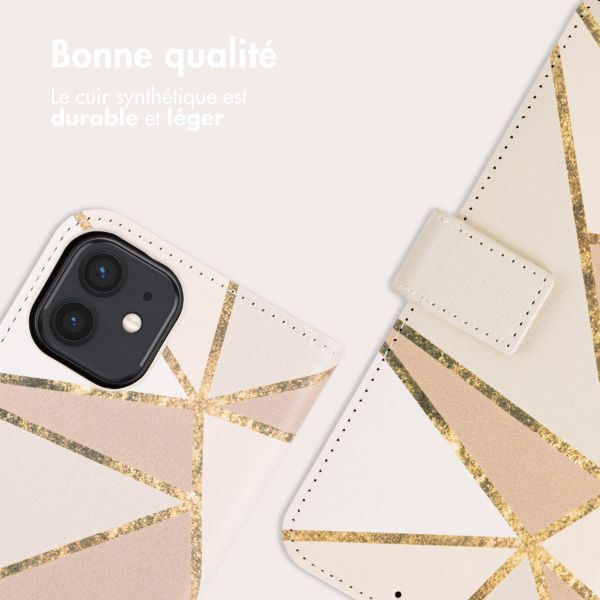 imoshion Étui de télephone portefeuille Design Apple iPhone 11 - Beige Graphic