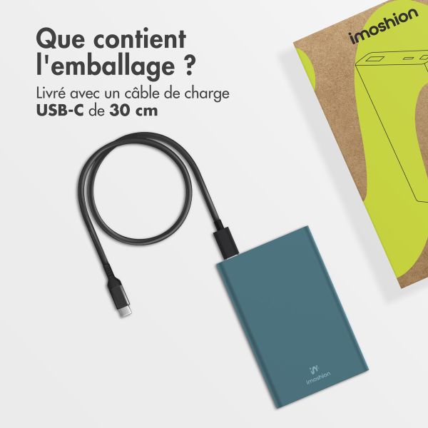 imoshion Ultra Series Batterie externe 10.000 mAh - Vert Pétrole