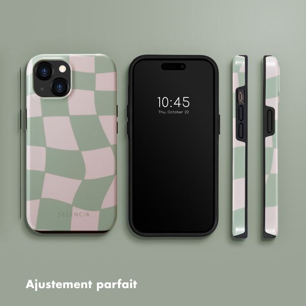 Selencia Coque arrière Vivid Tough iPhone 15  - Groovy Sage Green