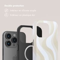 Selencia Coque arrière Vivid avec MagSafe Apple iPhone 15 Pro - Desert Waves Beige