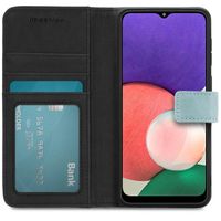 imoshion Étui de téléphone portefeuille Luxe Galaxy A22 (5G) - Bleu