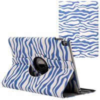 imoshion Coque tablette Design rotatif à 360° iPad 9 (2021) / iPad 8 (2020) / iPad 7 (2019) 10.2 pouces - White Blue Stripes