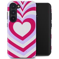 Selencia Coque arrière Vivid Tough Samsung Galaxy S23 - Double Hearts Rubine Red Lilac