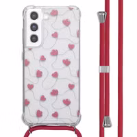 imoshion Coque Design avec cordon Samsung Galaxy S21 FE - Dusty Rose Connected Hearts