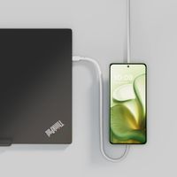 Zens Câble USB-C Pro 2 avec chargeur sans fil pour téléphone / earbuds - MagSafe et Qi2 - Blanc