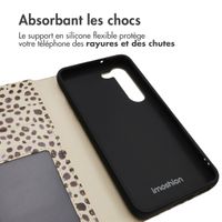 imoshion Étui de télephone portefeuille Design Samsung Galaxy S23 - Black And White Dots