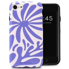 Selencia Coque arrière Vivid Apple iPhone SE (2022 / 2020) / 8 / 7 / 6(s) - Modern Bloom Sapphire Blue