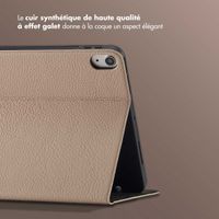 Selencia Coque tablette Riva Apple iPad Air 11 pouces (2025) M3 / (2024) M2 / Air 5 (2022) / Air 4 (2020) - Beige