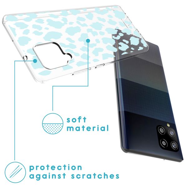 imoshion Coque Design Samsung Galaxy A42 - Léopard - Bleu