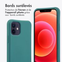 imoshion Coque arrière Color avec cordon amovible et MagSafe Apple iPhone 12 (Pro) - Vert foncé