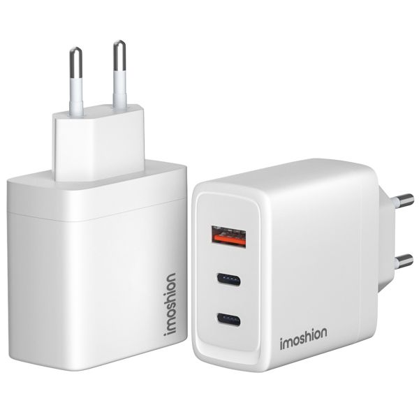 imoshion Adaptateur secteur 65 watts | 2x USB-C + 1x USB-A - Blanc