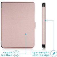 imoshion Étui de liseuse portefeuille Slim Hard Kobo Clara 2E / Tolino Shine 4 - Rose Doré