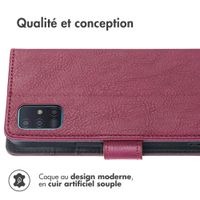 imoshion Étui de télephone portefeuille Samsung Galaxy A51 - Bordeaux