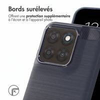 imoshion Coque Brushed Motorola Moto G77 - Bleu foncé