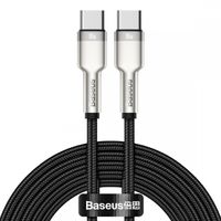 Baseus Cafule Series câble USB-C vers USB-C - Métal - 100 Watt - 2 mètres - Noir