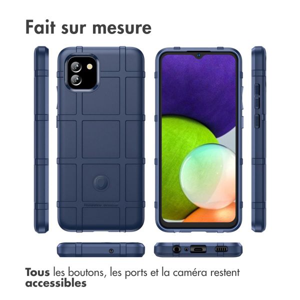 imoshion Coque Rugged Shield Samsung Galaxy A03 - Bleu foncé