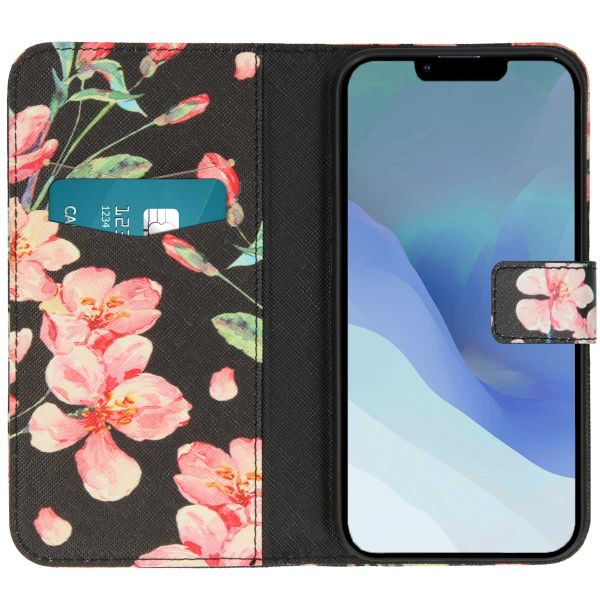 imoshion Coque silicone design iPhone 14 - Blossom Watercolor Black