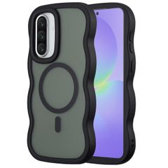 Selencia Coque arrière Wavy avec MagSafe Samsung Galaxy A36 / A56 - Noir