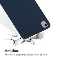 Accezz Coque Liquid Silicone avec porte-stylet Apple iPad Air 13 pouces (2025) M3 / (2024) M2 - Bleu foncé