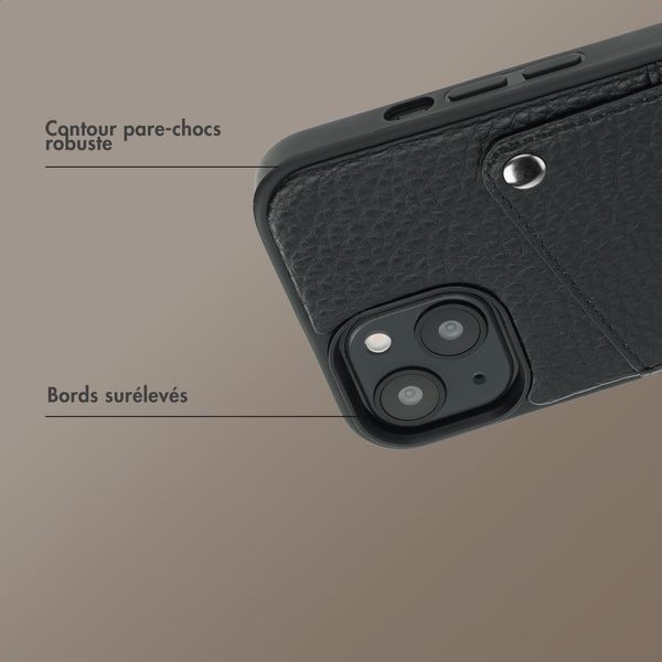 Selencia Coque Riva avec porte-cartes Apple iPhone 15 - Noir
