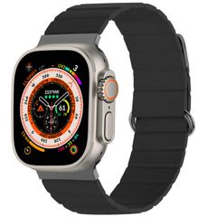 imoshion Bracelet en cuir magnétique Apple Watch Series 1 - 11 / SE / Ultra (44/45/46/49 mm) - Noir