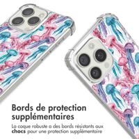 imoshion Coque Design avec cordon iPhone 15 Pro - Jellyfish Watercolor