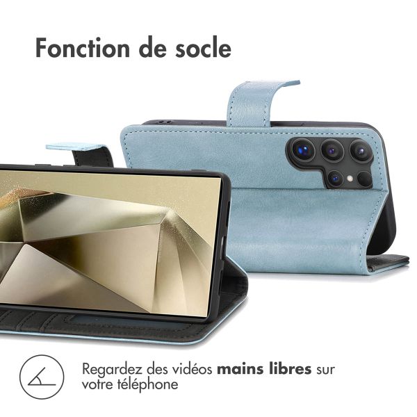 imoshion Étui de téléphone portefeuille Luxe Samsung Galaxy S25 Ultra - Bleu clair