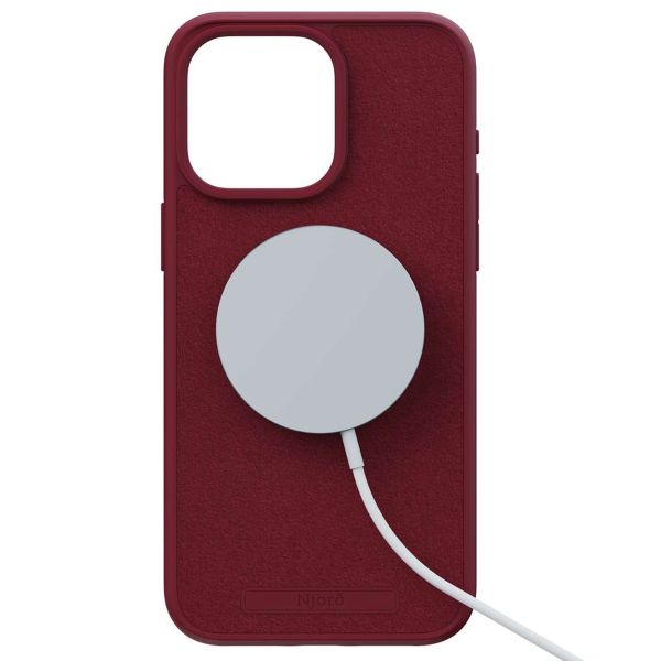 Njorð Collections Coque daim Comfort+ MagSafe iPhone 15 Pro Max - Red