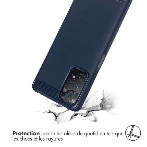 imoshion Coque Brushed Xiaomi Redmi Note 11 Pro - Bleu foncé