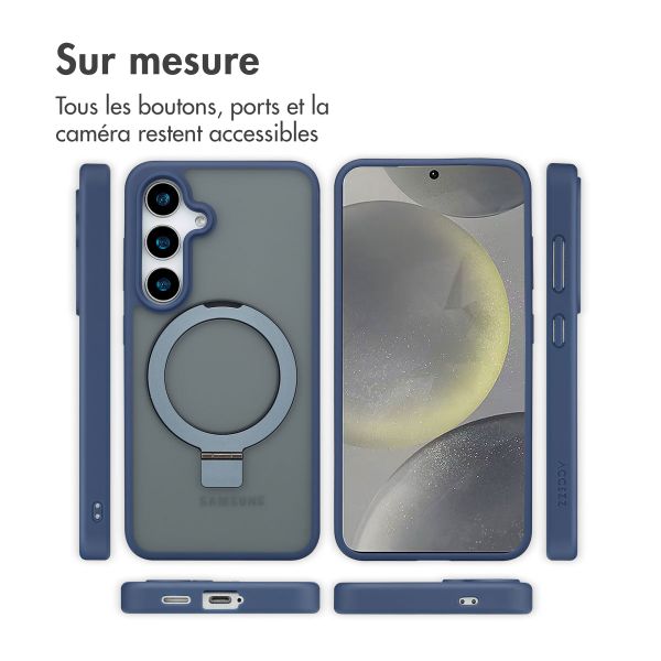 Accezz Coque Ring Stand avec MagSafe Samsung Galaxy S24 - Blue