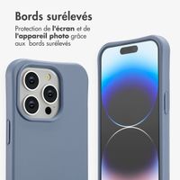 imoshion Coque arrière Color avec cordon amovible et MagSafe Apple iPhone 14 Pro - Ash Blue