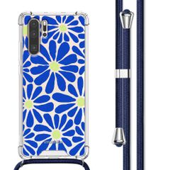 imoshion Coque Design avec cordon Huawei P30 Pro - Cobalt Blue Flowers Connect