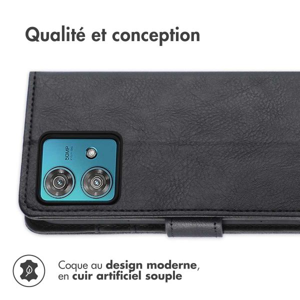 imoshion Étui de téléphone portefeuille Luxe Motorola Moto G84 - Noir