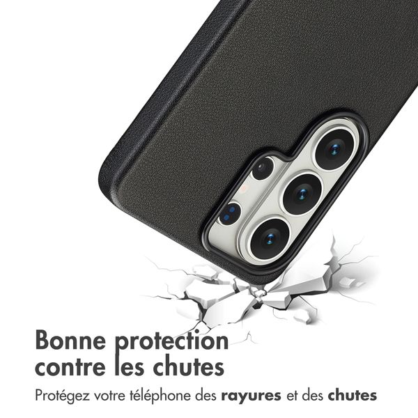 Accezz Coque arrière en cuir avec MagSafe Samsung Galaxy S26 Ultra - Onyx Black